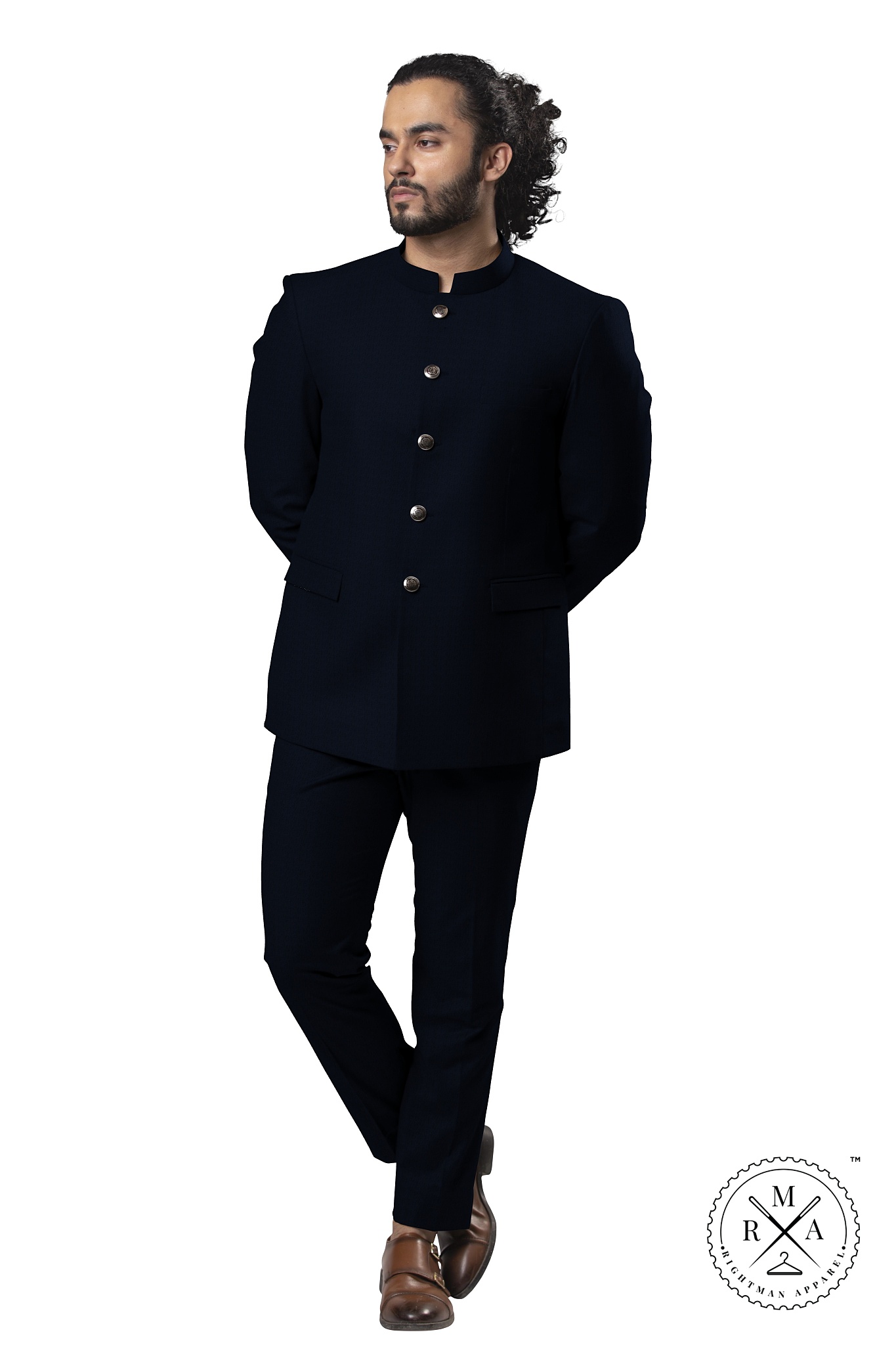 Elegant Dark Blue Jodhpuri Suit SU215